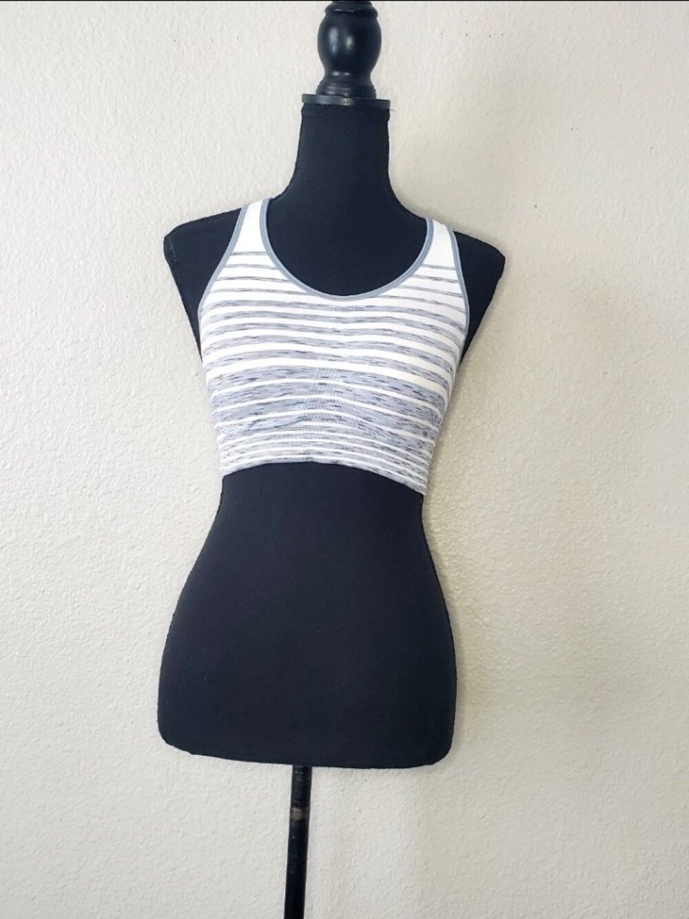 Champion Womens Blue/white Stripped Sports Bra Size: X-Large